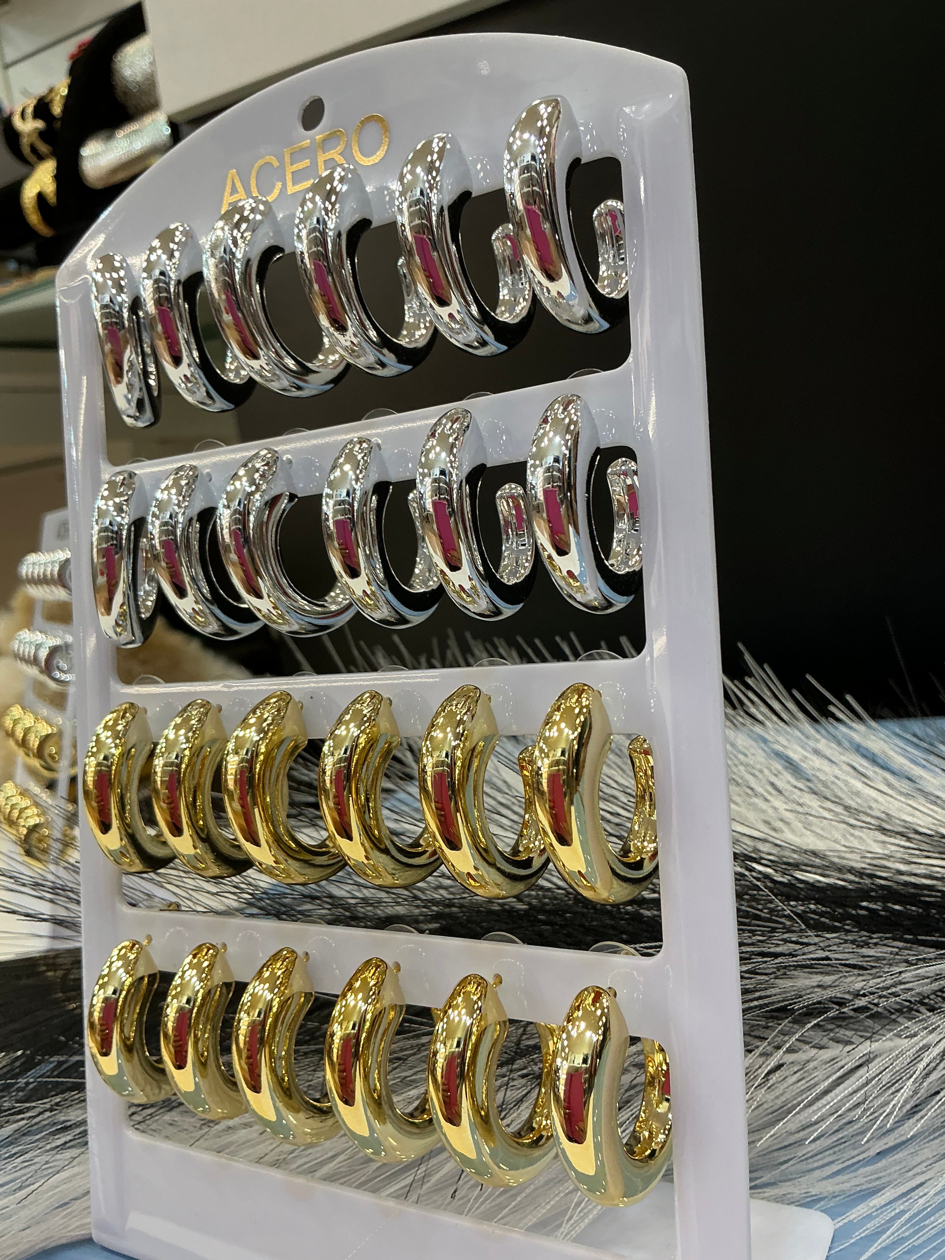 Pendientes acero mujer