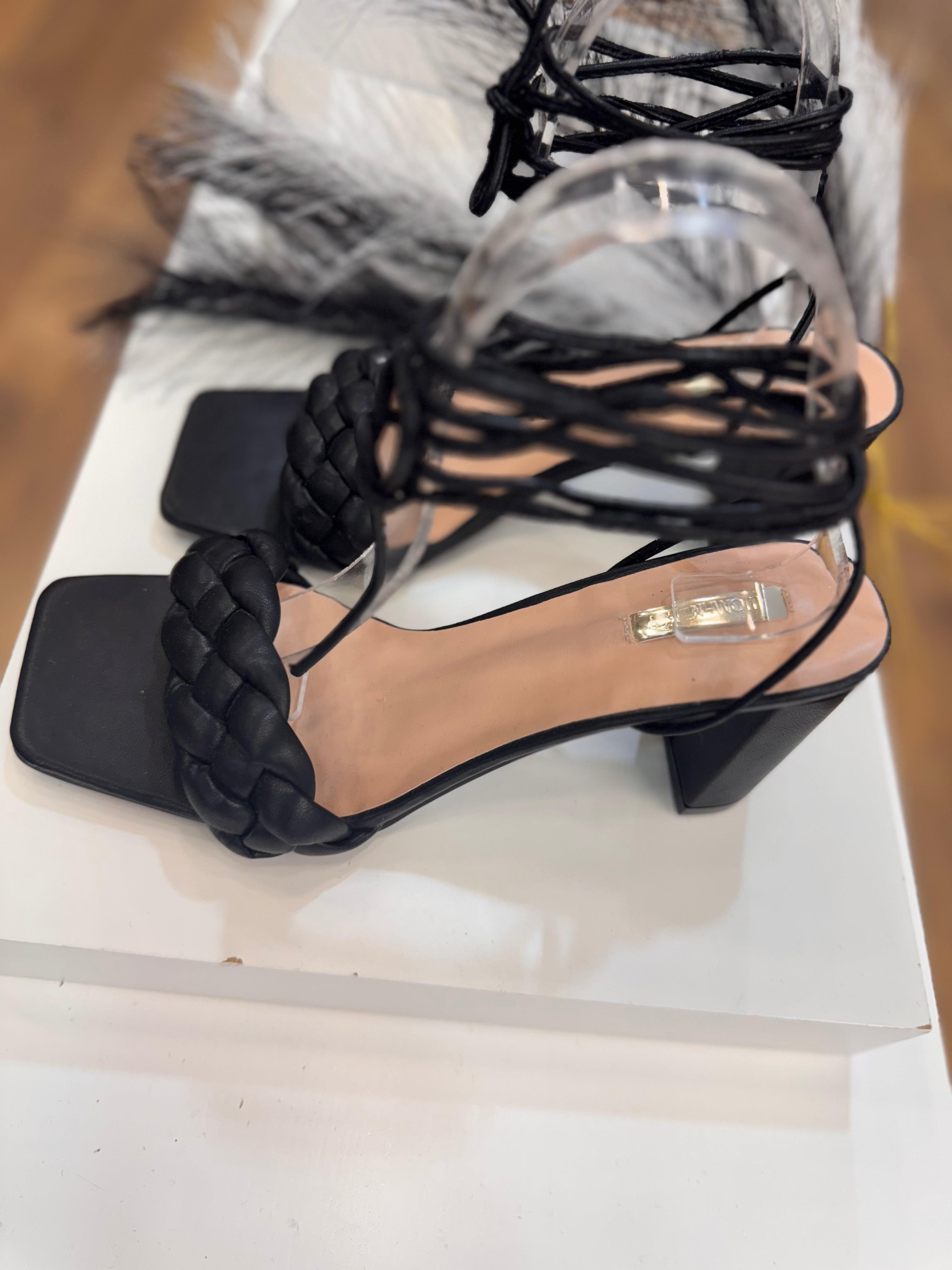 Tacón trenzado cuerda