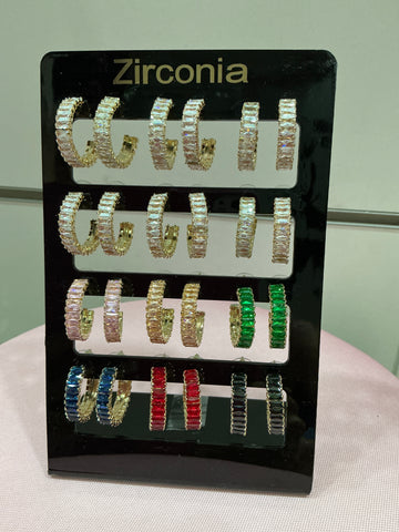 Pendientes piedras círculo