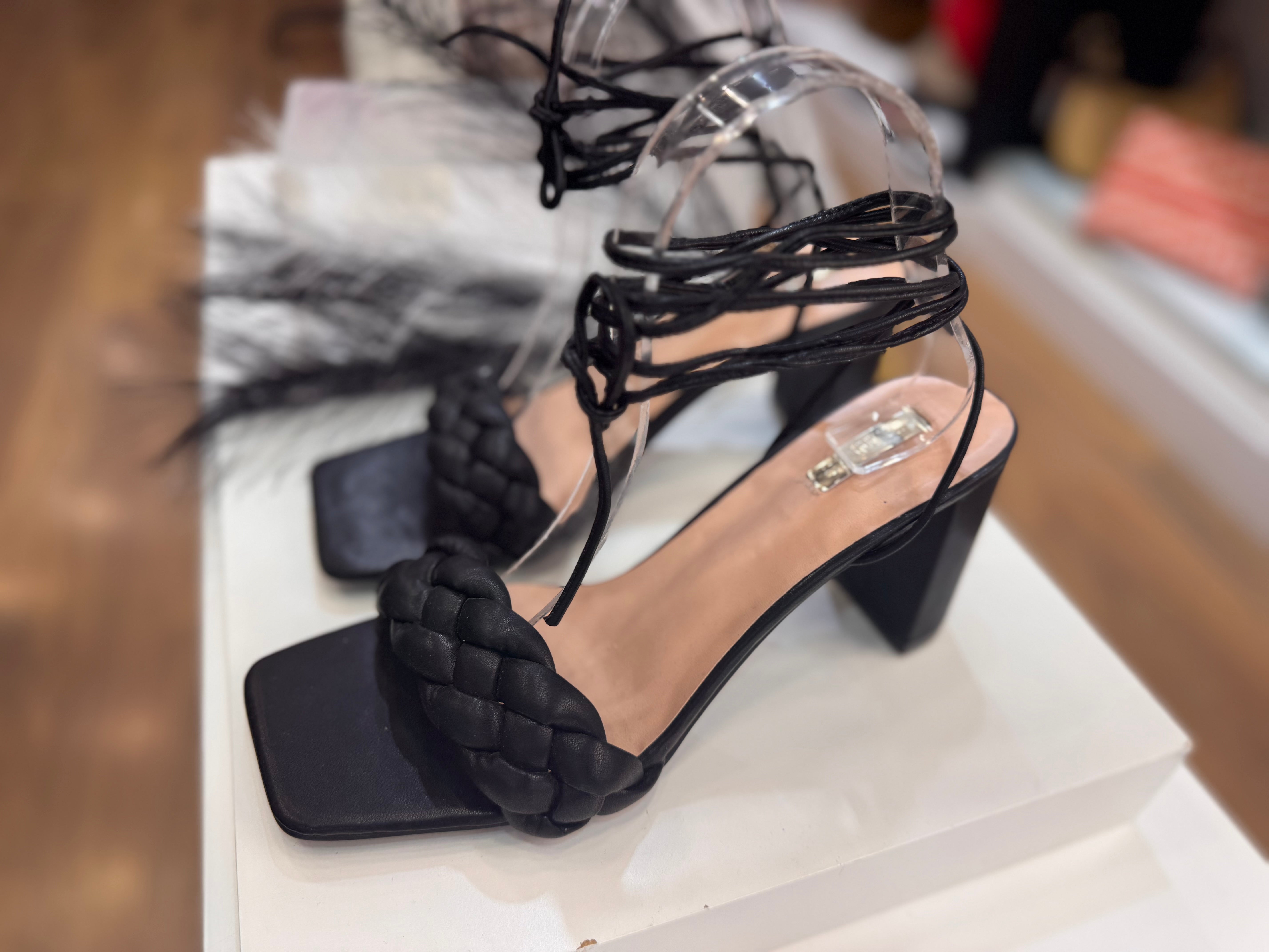 Tacón trenzado cuerda