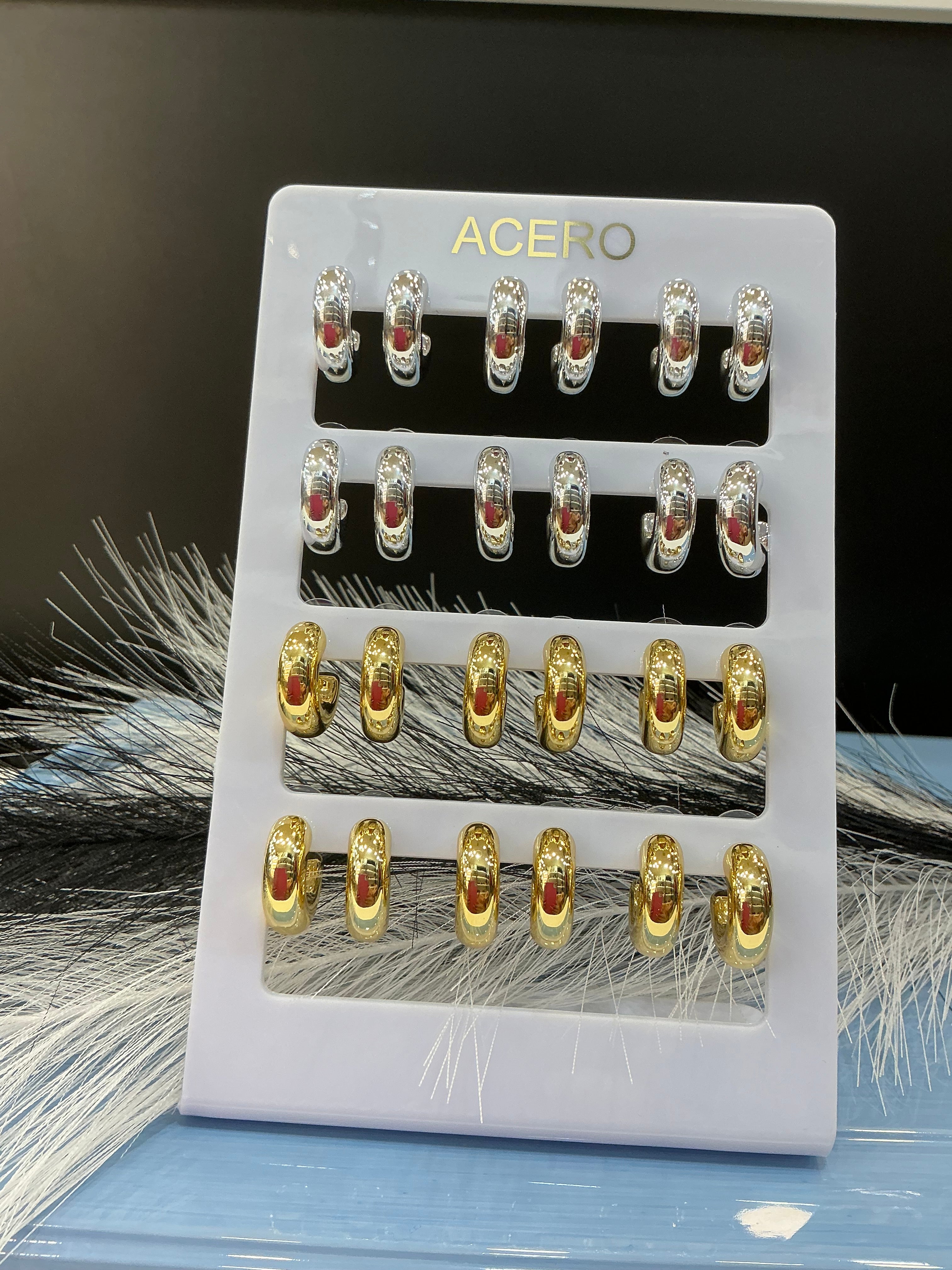 Pendientes acero mujer