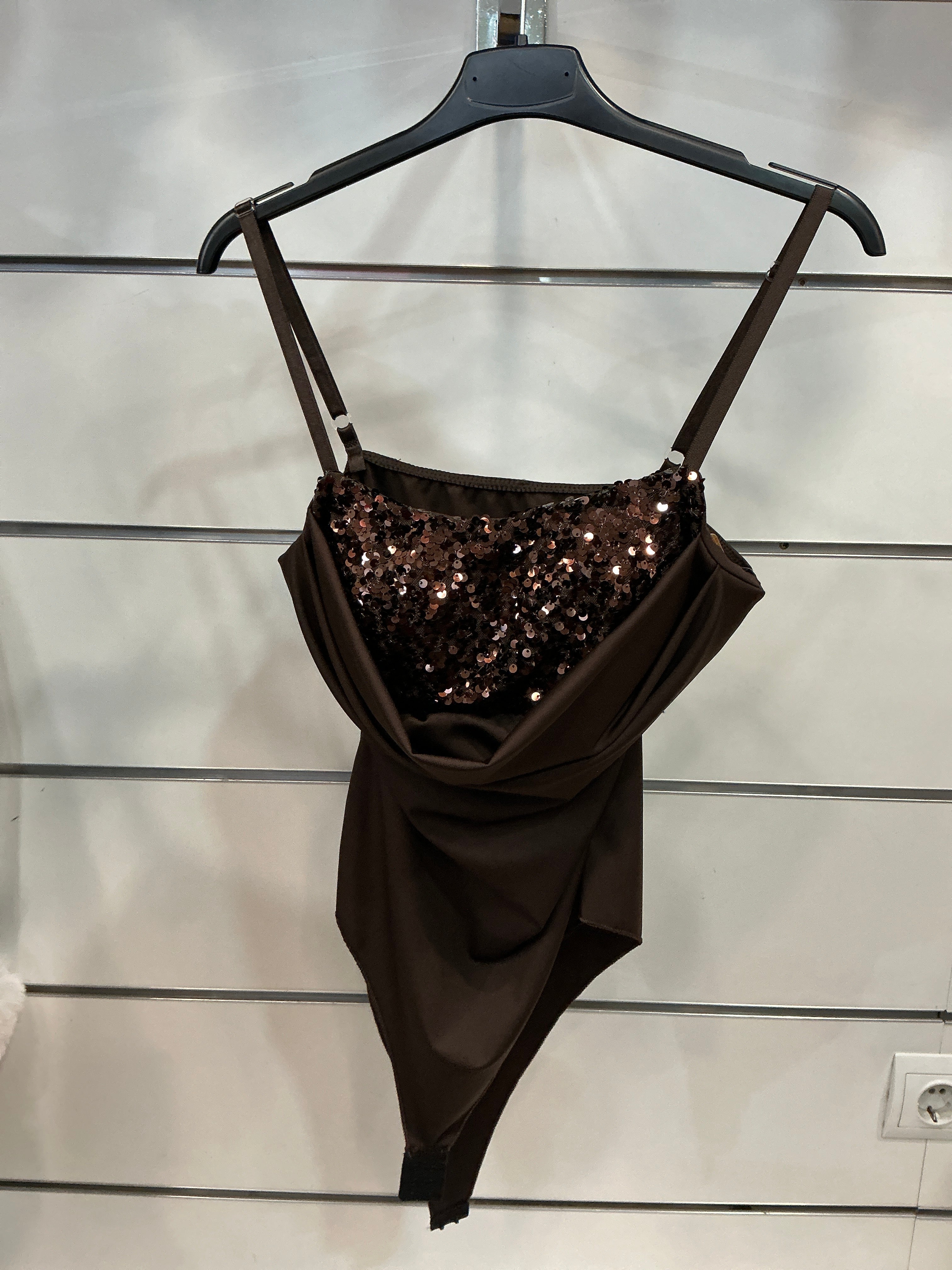 Body Licra fría  lentejuelas