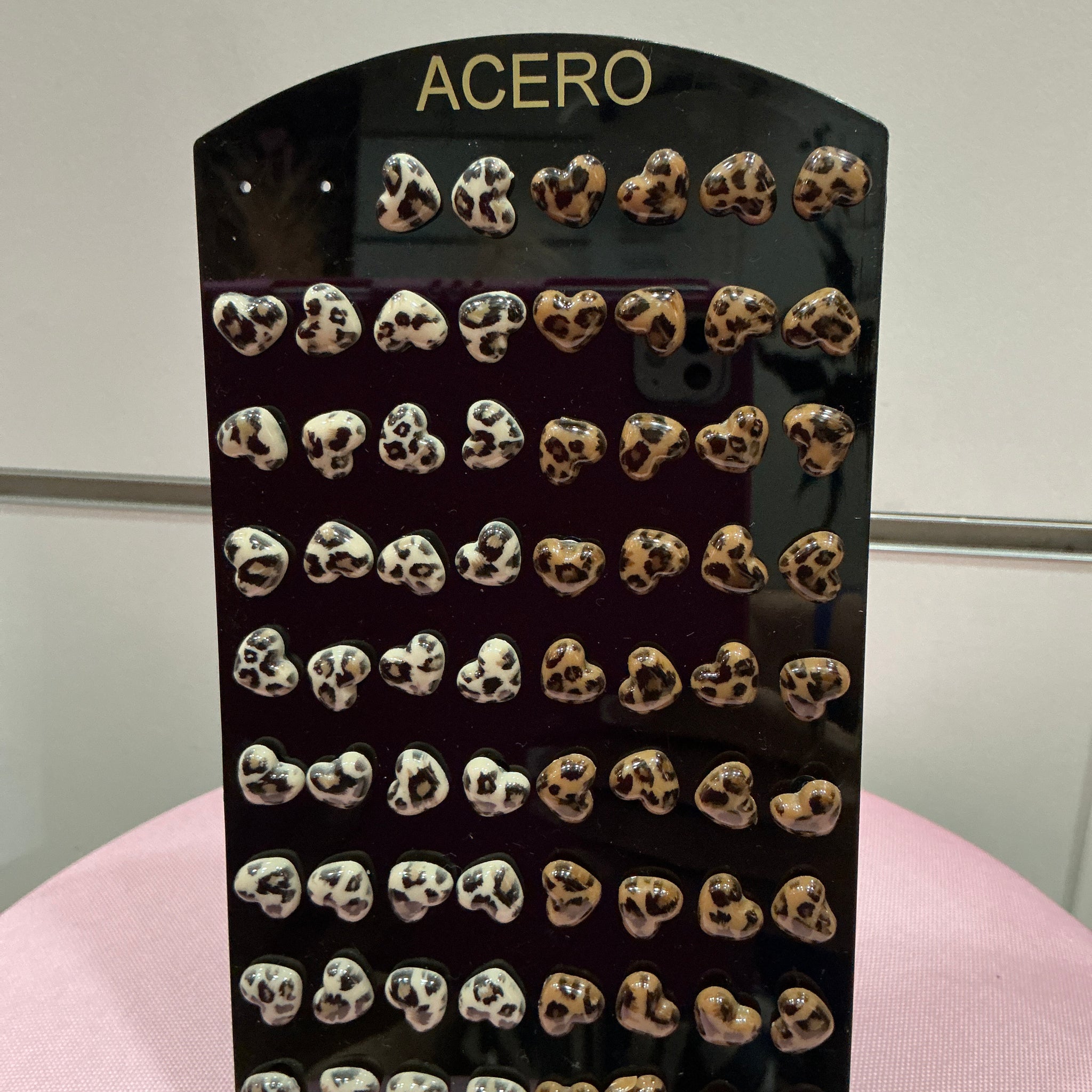 Pendientes corazón leopardo