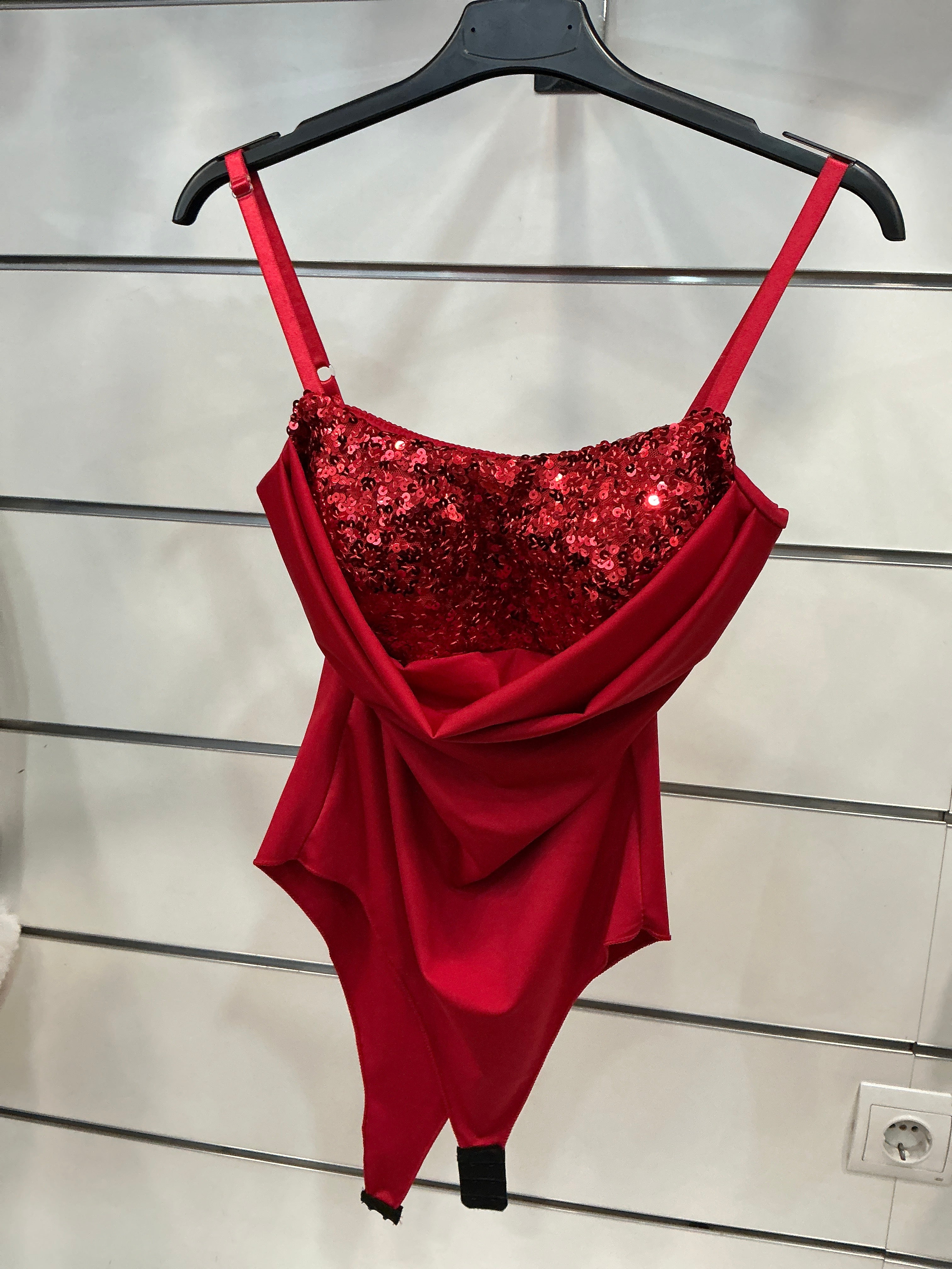 Body Licra fría  lentejuelas