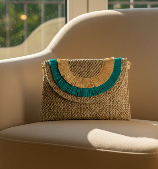 Bolso rafia colores
