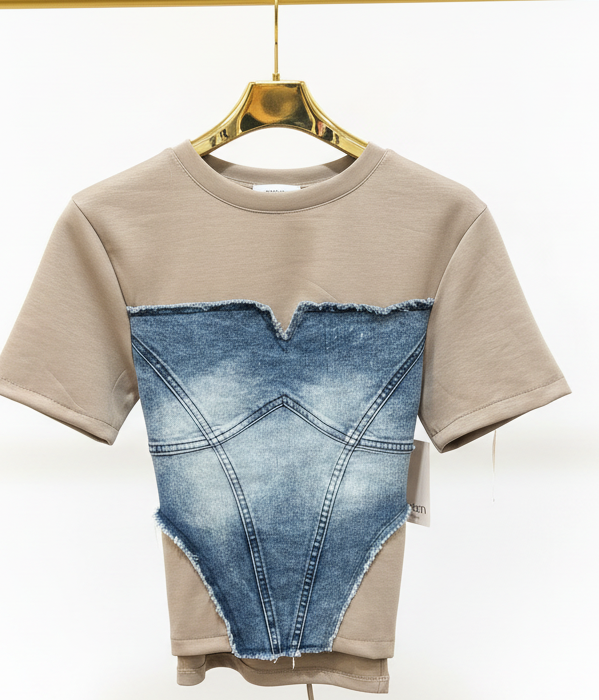 Camiseta top vaquero