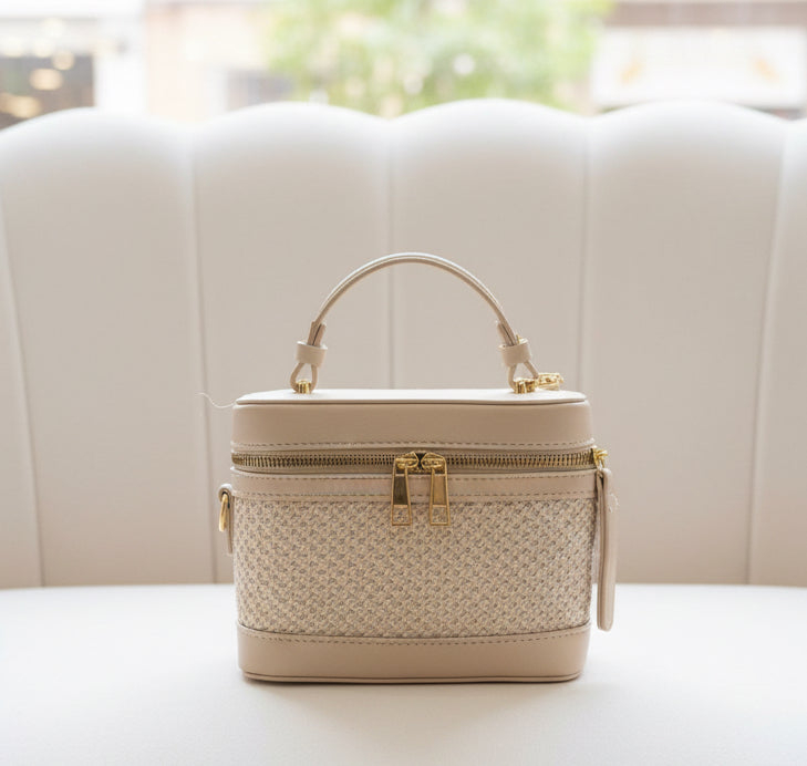Bolso mini cesta rafia