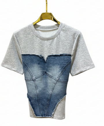 Camiseta top vaquero