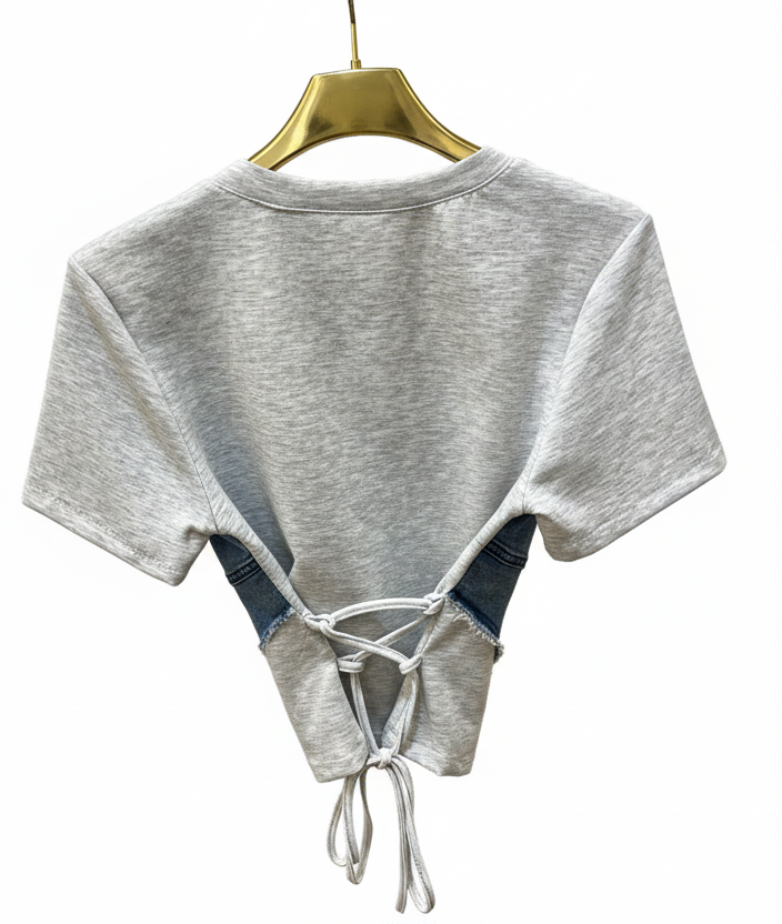 Camiseta top vaquero