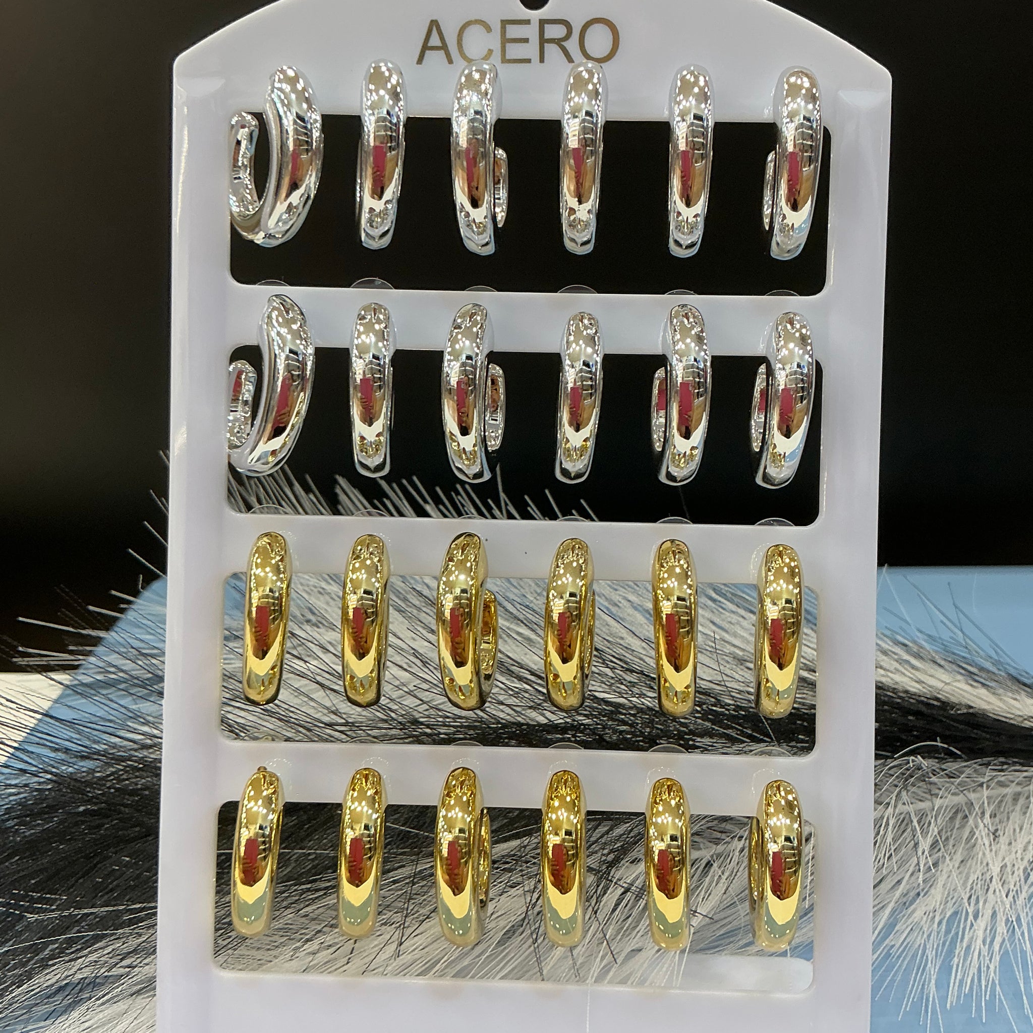 Pendientes acero mujer