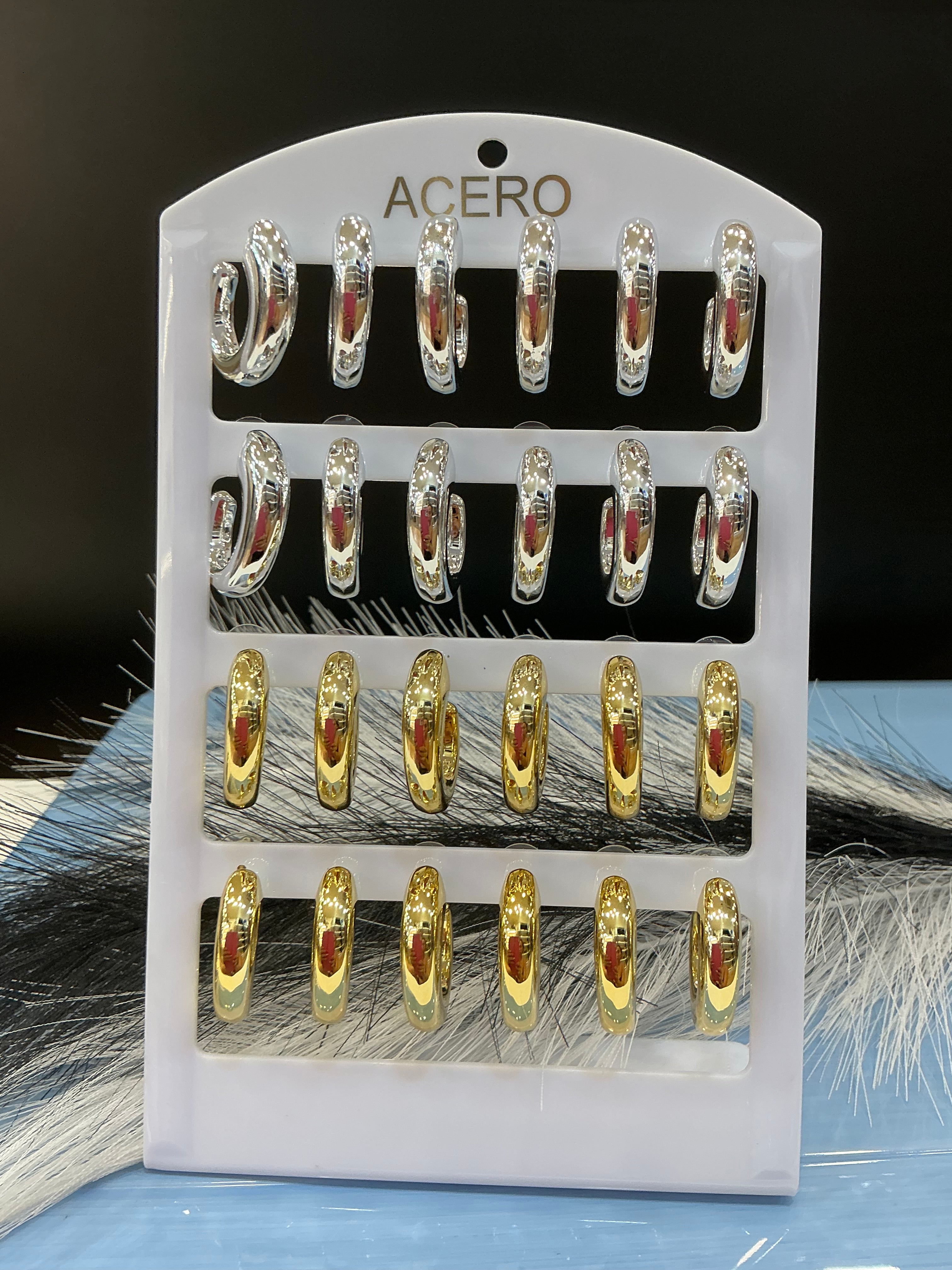 Pendientes acero mujer