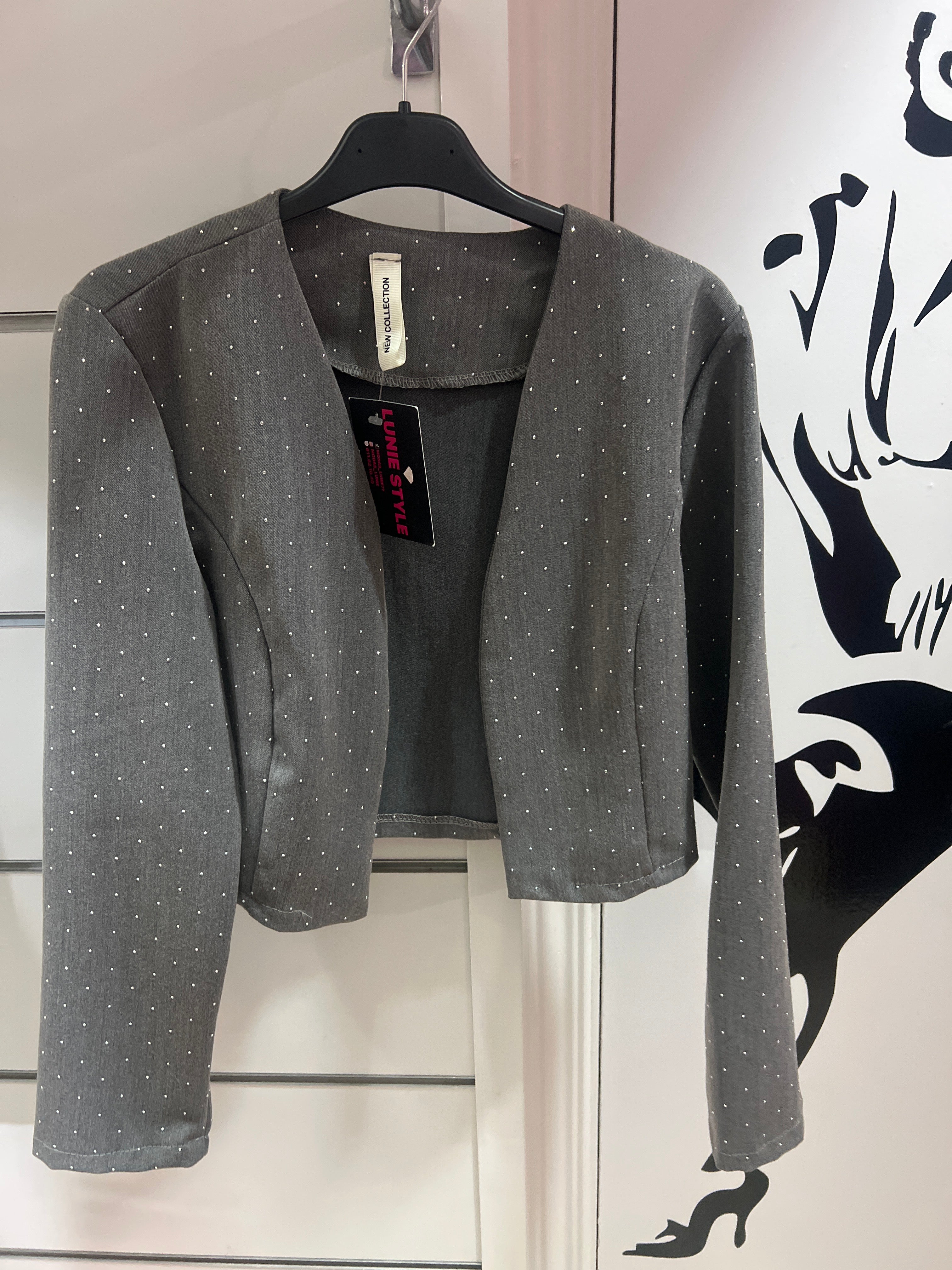 Conjunto Traje gris brillo