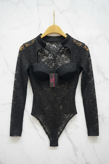 Body encaje negro