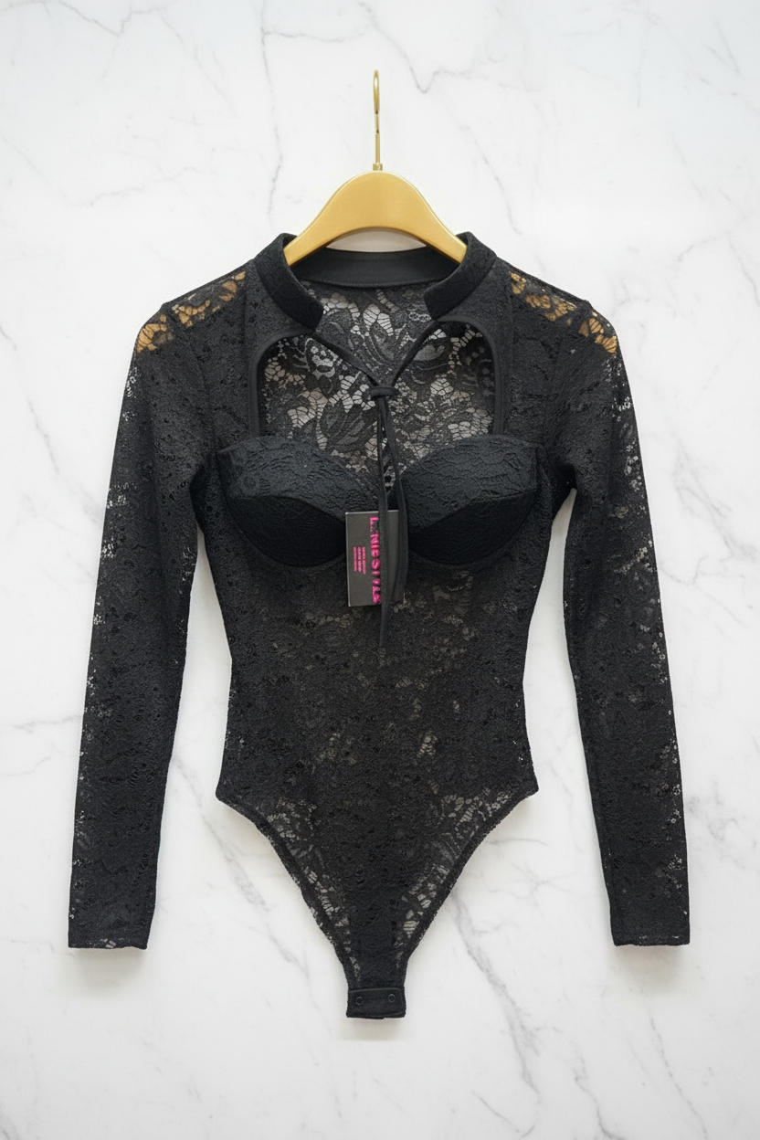 Body encaje negro