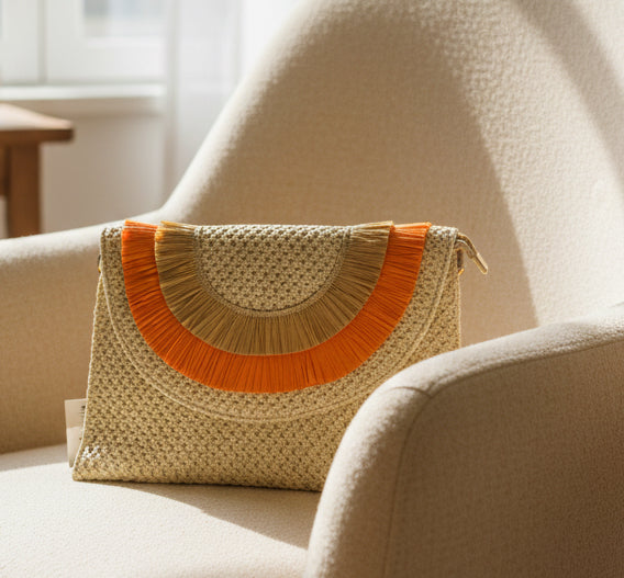 Bolso rafia colores