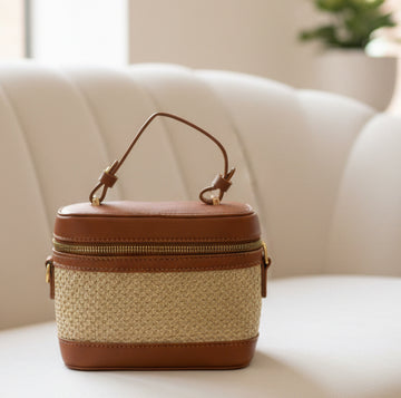 Bolso mini cesta rafia
