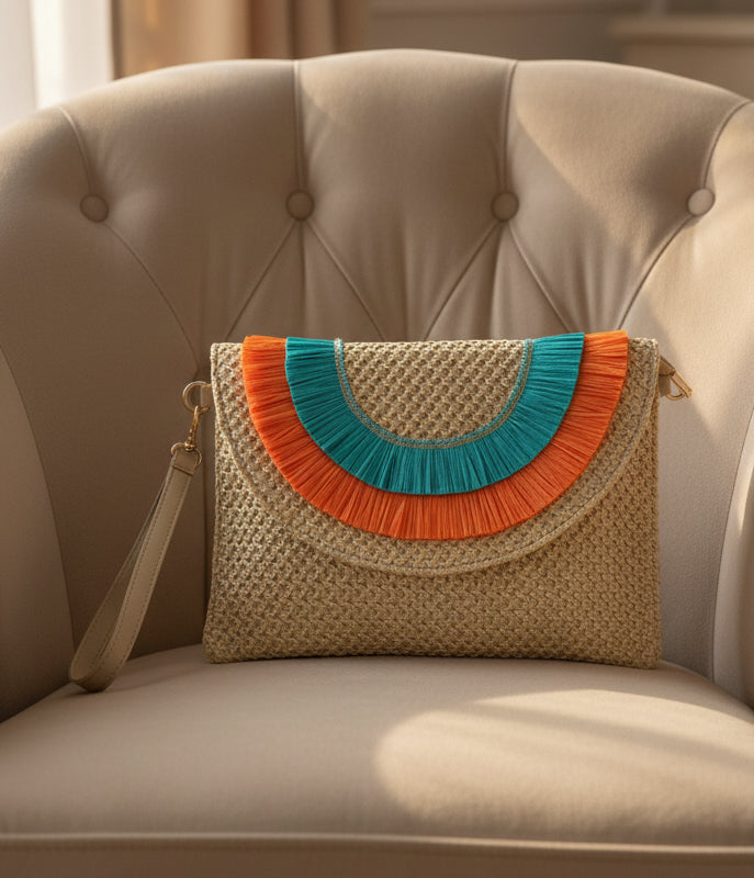 Bolso rafia colores