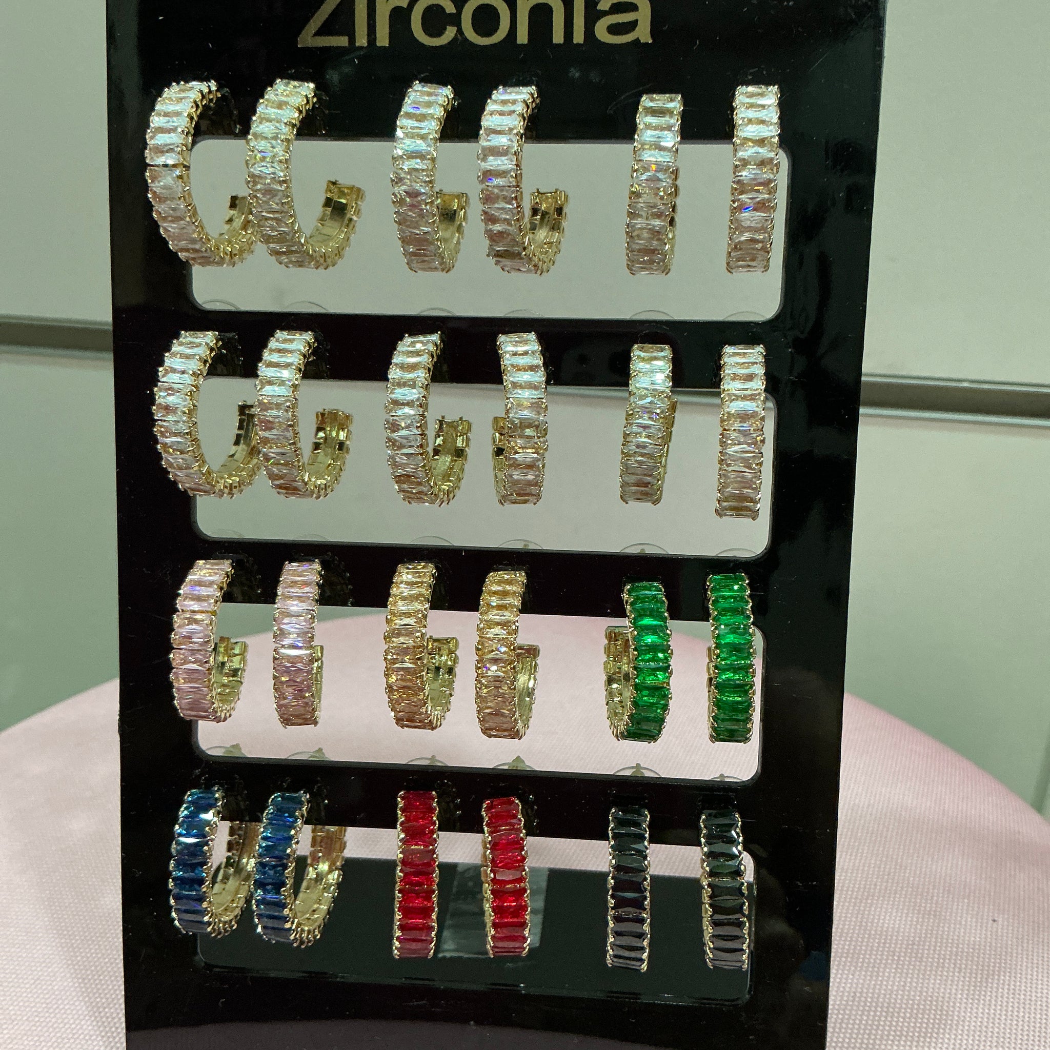 Pendientes piedras círculo