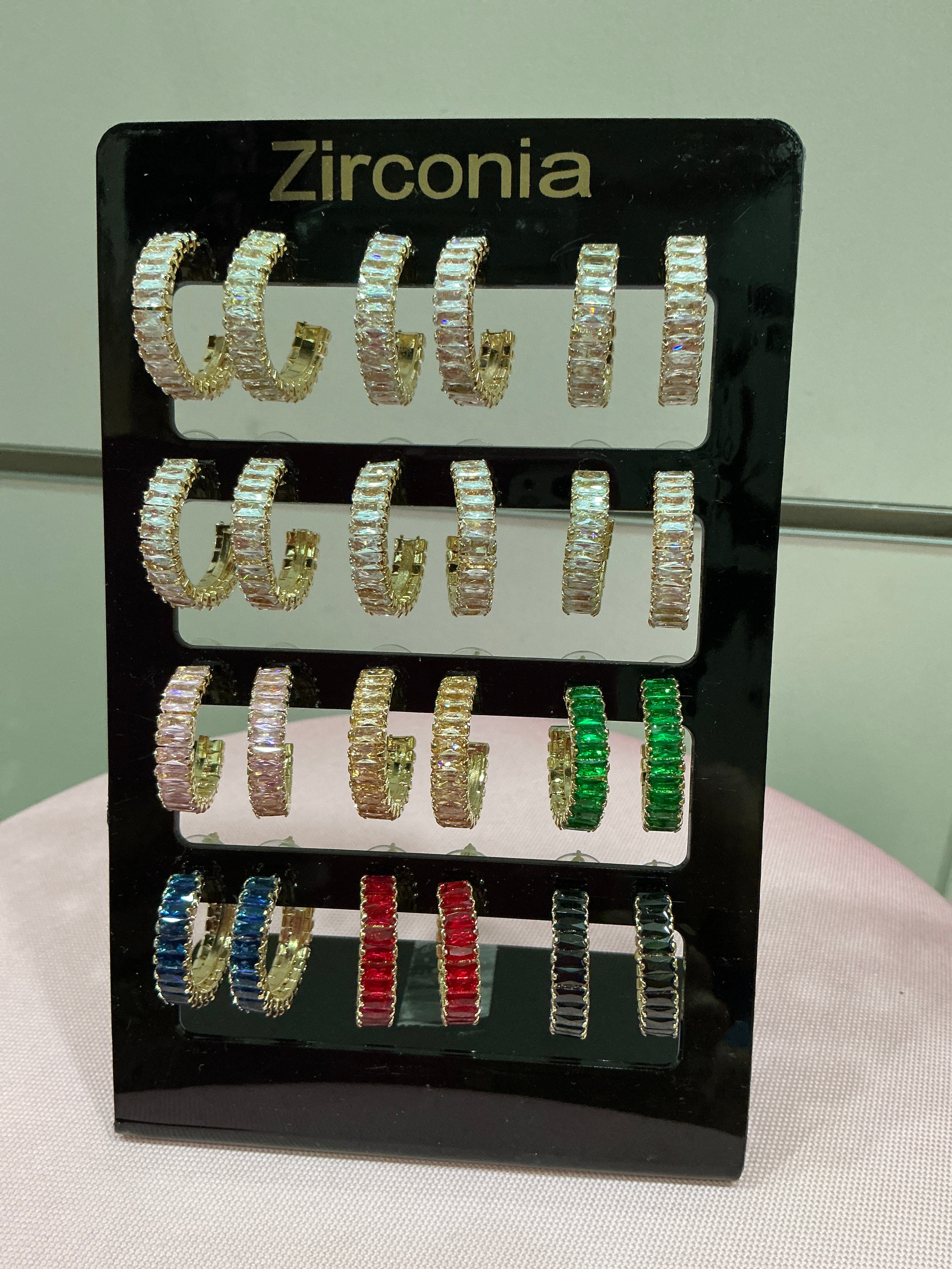 Pendientes piedras círculo