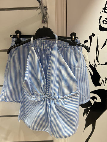 Conjunto rayas corto