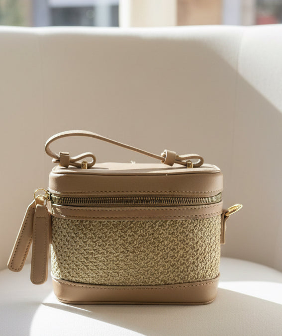 Bolso mini cesta rafia