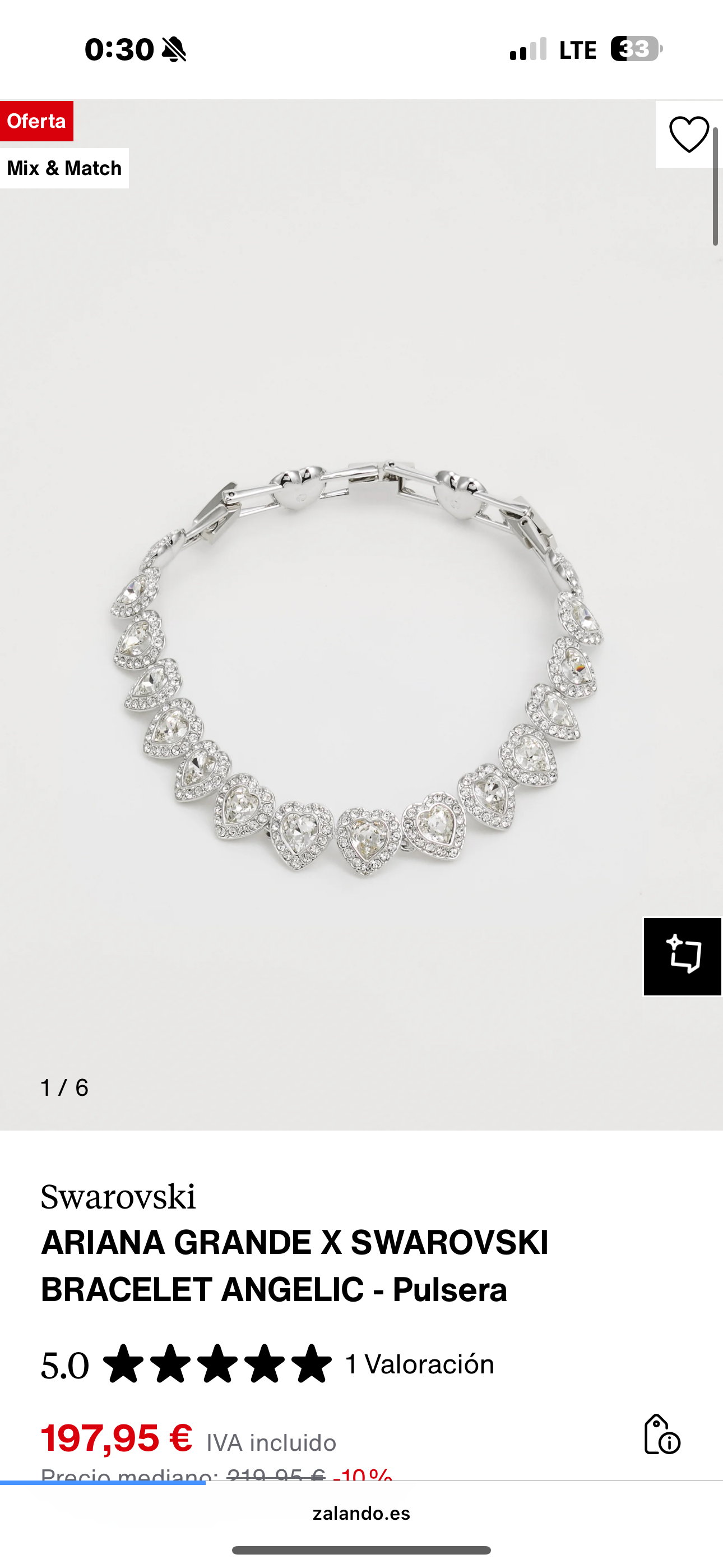Collar clon Swarovski Ariana Grande