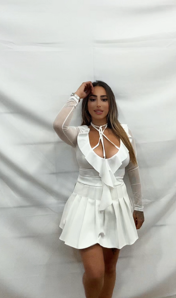 Falda pantalón plisada