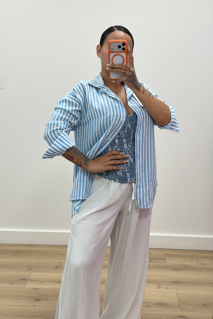 Camisa Rayas Azul