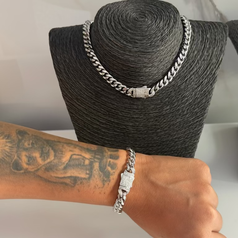 Conjunto collar + pulsera cubana