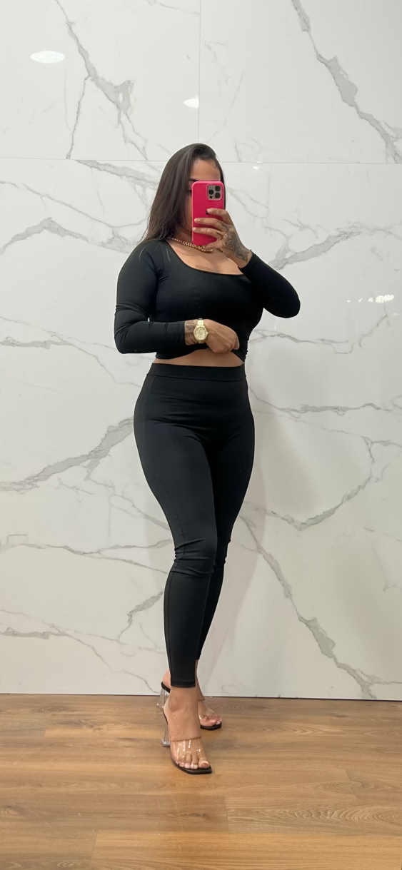 Leggins frunce lisas