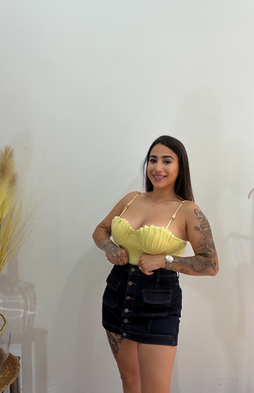 Falda vaquera Botones