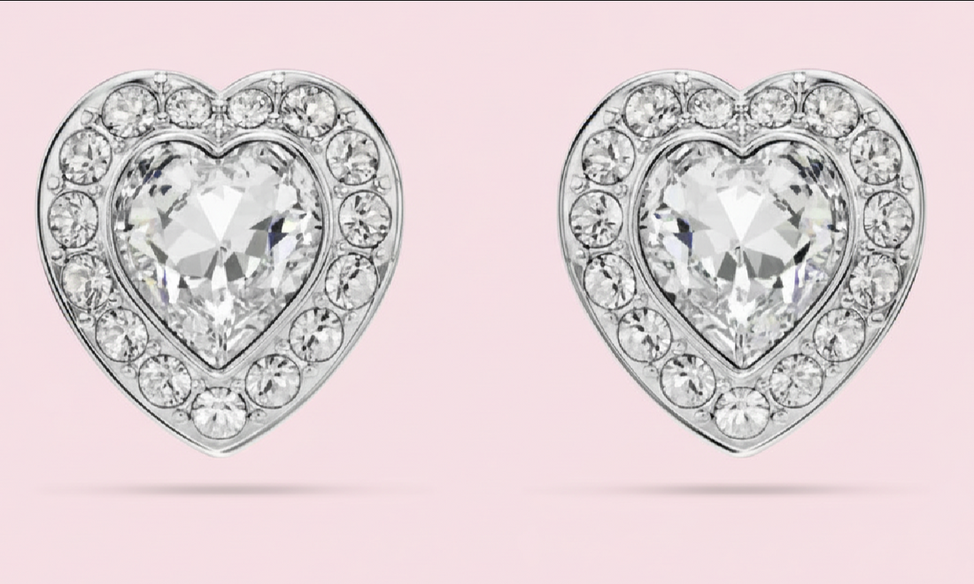 Conjunto Swarovski de corazón