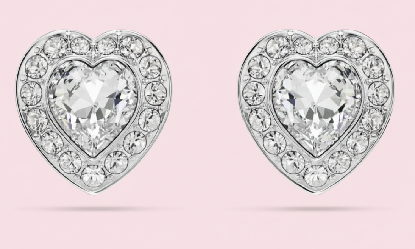 Conjunto Swarovski de corazón